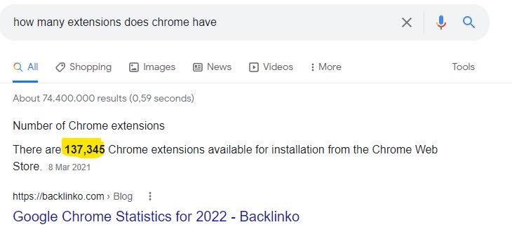 Google Chrome has a lot of extension